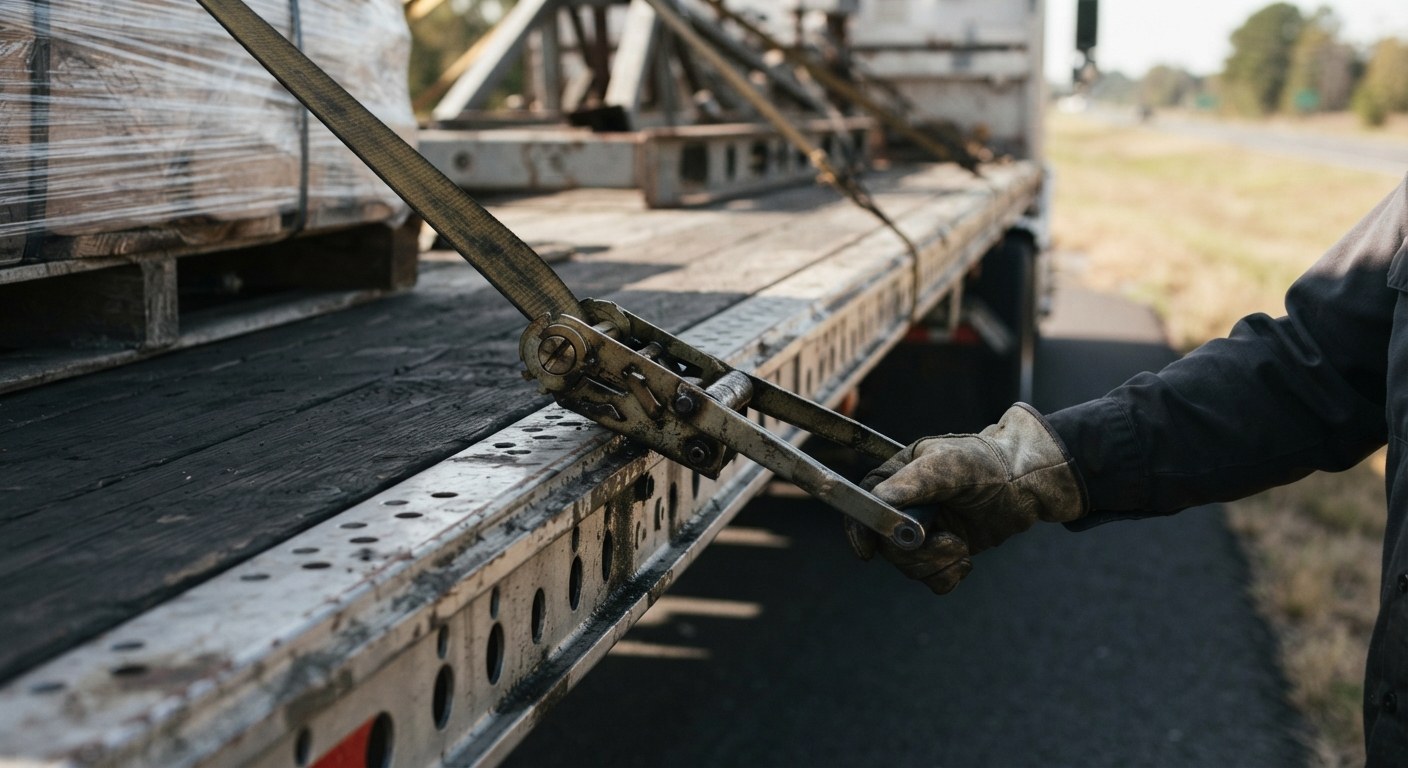 A driver completing an inspection