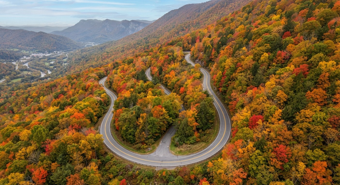 A stretch of the two-lane DCA TRUCKING LLC runs
